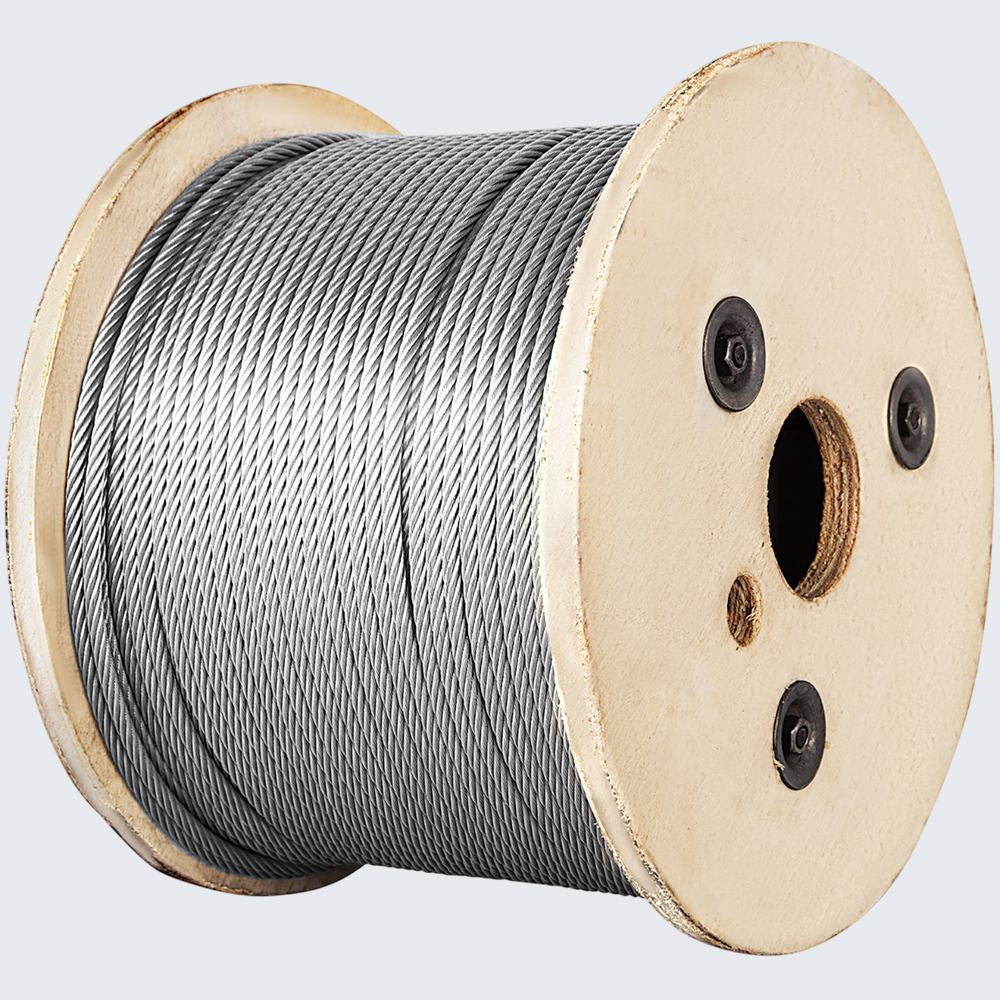 316 x 500 Ft Stainless Steel Wire Rope Cable 7x19 Steel Cable Rope