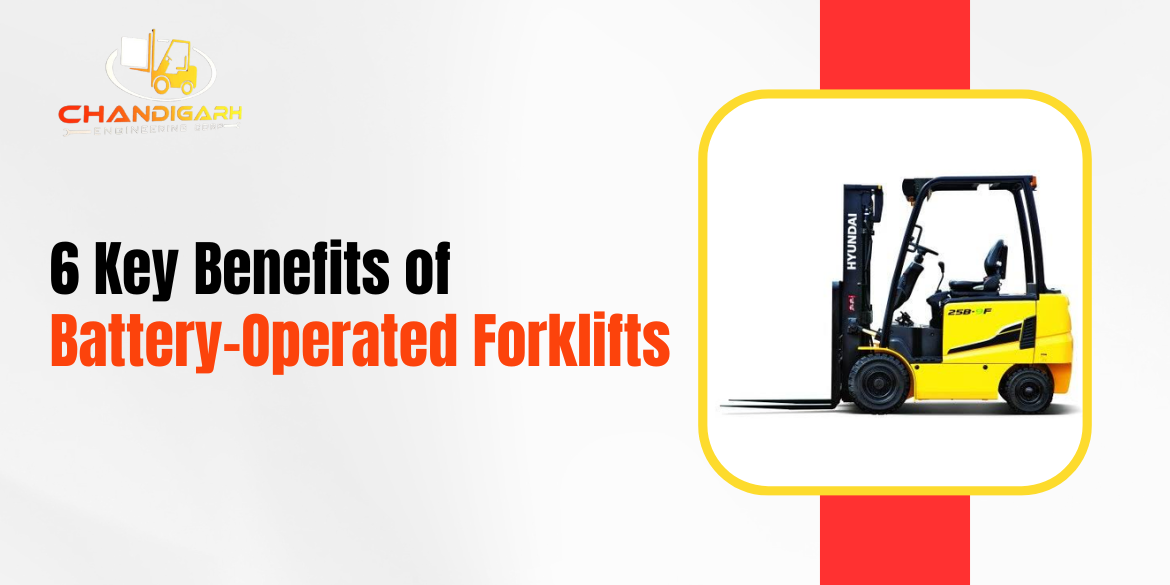 Read more about the article 6 Key Benefits of Battery-Operated Forklifts