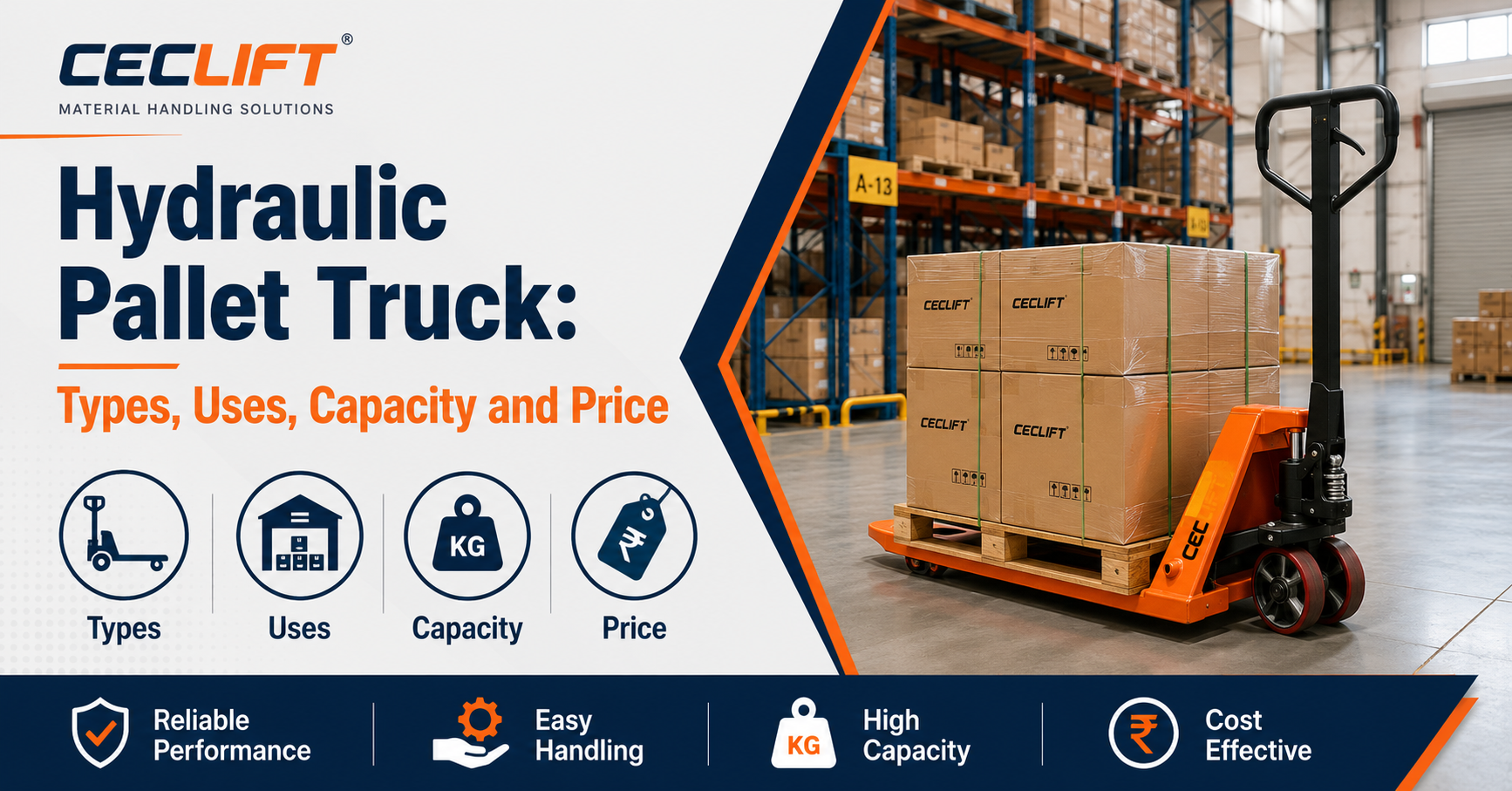 You are currently viewing Hydraulic Pallet Truck: Types, Uses, Capacity and Price